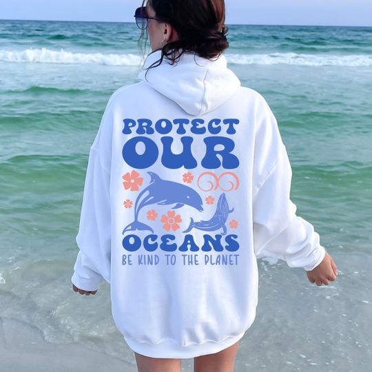 Protect Our Oceans Hoodie, Marine Life Hoodie