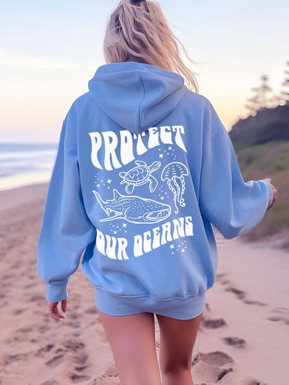 Protect Our Oceans Hoodie, Respect The Ocean Local Shark Hoodie