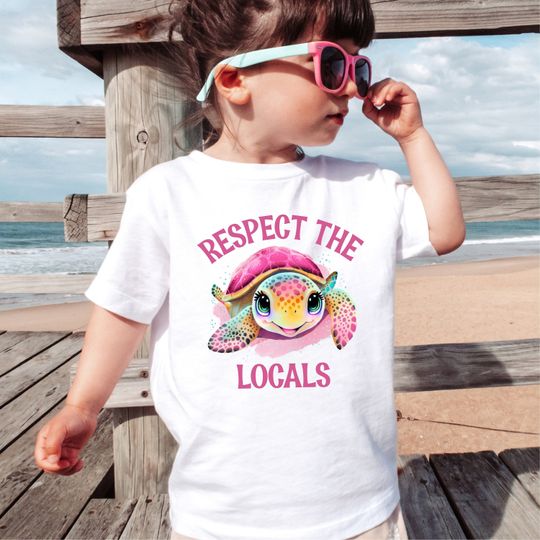 Respect The Locals Summer Shirt, Sea Turtle Shirt, Beach Shirt