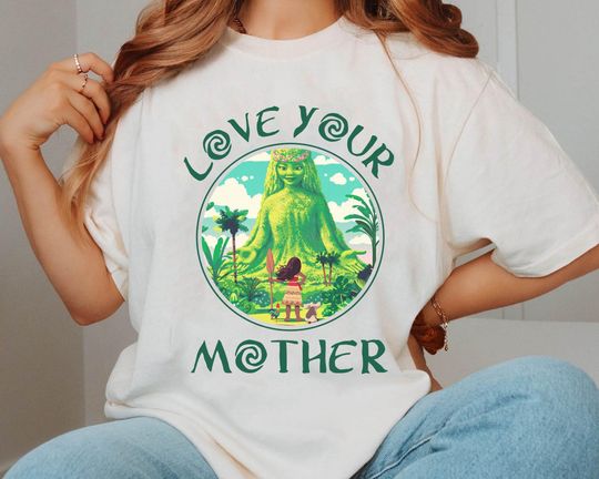 Retro Moana Te Fiti Fairy Garden Love Your Mother Shirt, Earth Day