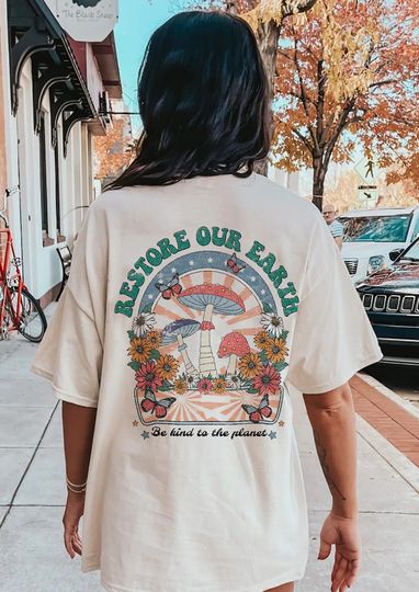 Mother Earth Day Shirt, Mushroom Shirt, Environmental Shirt