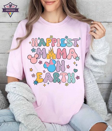 Disney Happiest Mama On Earth Shirt, Disney Mommy Shirt, Gifts For Mom Gift