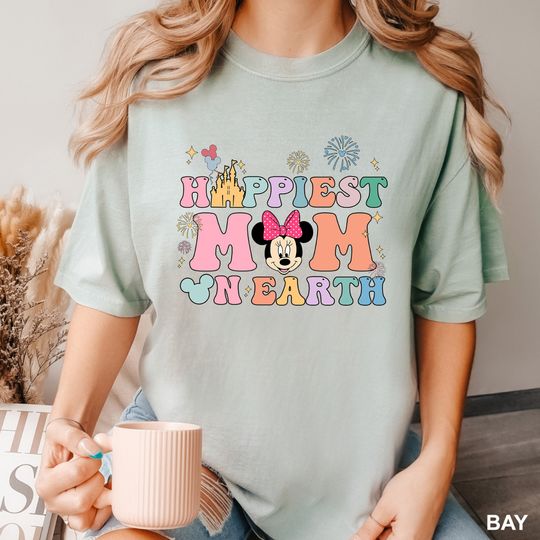 Disney Minnie Happiest Mom On Earth Shirt, Disney Mothers Day Shirt
