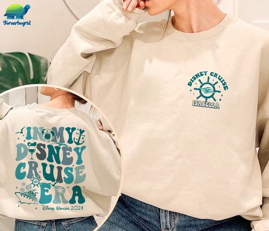 Personalized Disney Mickey Minnie In My Disneycruise Era Double Sided Sweatshirt