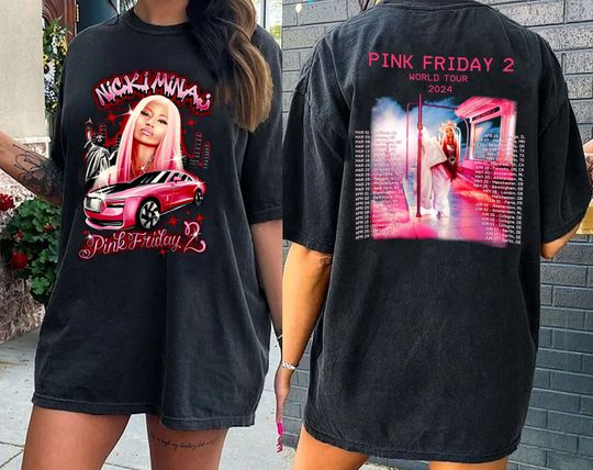 Nicki Minaj Shirt, Nicki Minaj Tour Shirt, Pink Friday 2 Airbrush Shirt