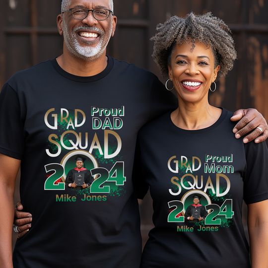 Personalized Grad Squad Family shirt, graduate photo shirt