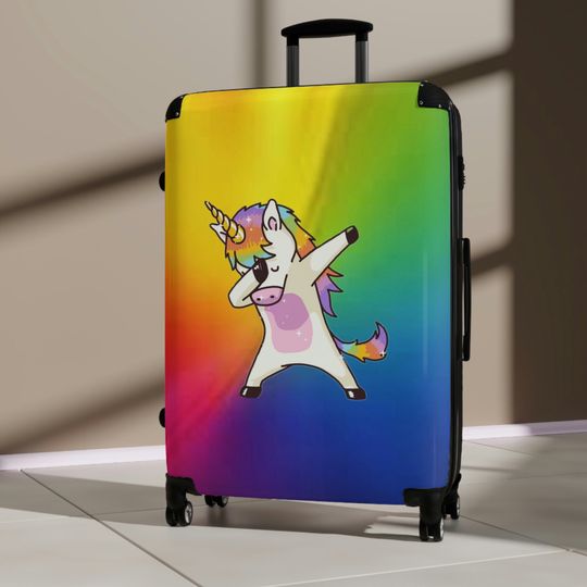 Dabbing Unicorn Vacation Suitcases
