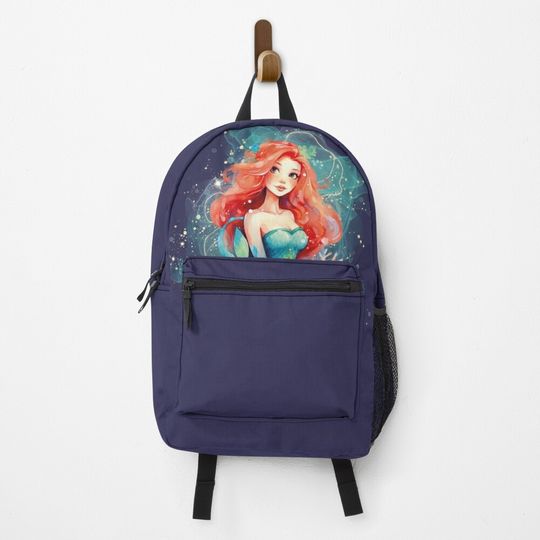 Cute Watercolor Art Mermaid Vibes Backpack