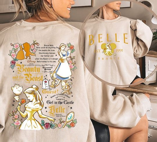 Retro Belle Princess Sweatshirt, Disney Princess Sweatshirt