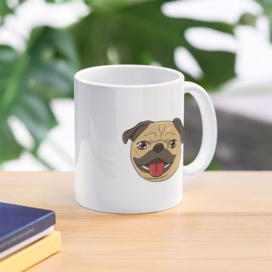 Happy Pug Coffee Mug, Pug Lover Mug