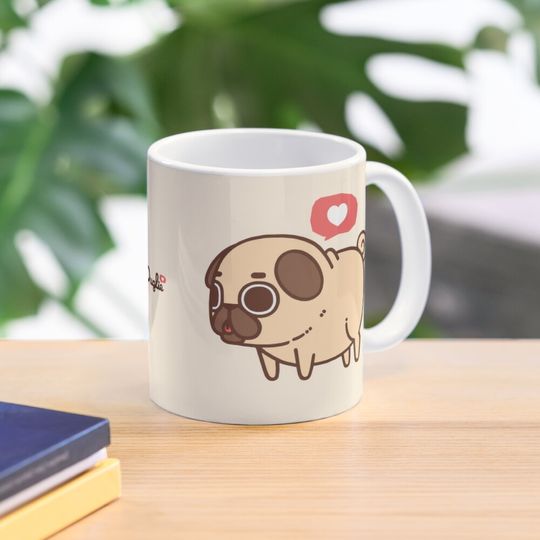 Puglie Pug Coffee Mug, Pug Lover Mug
