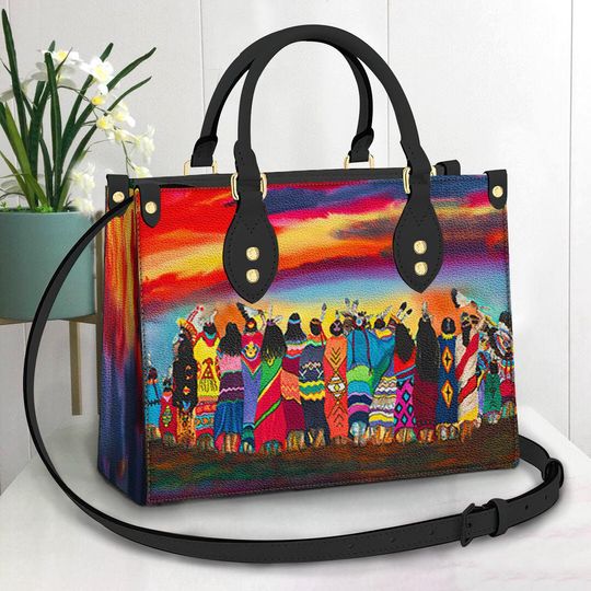 Native American Leather Bag, Crossbody Bag, Woman Shoulder Bag, Gift for girlfriend, Shopping Bag