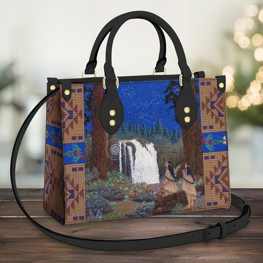 Native American Spirit Leather Bag, Crossbody Bag, Woman Shoulder Bag, Gift for girlfriend, Shopping Bag