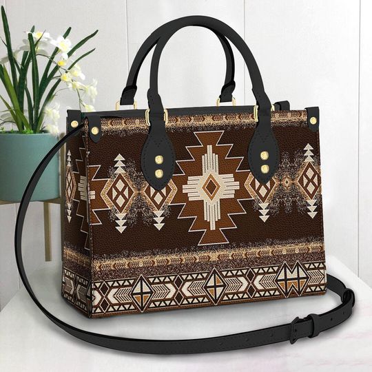 Native American 2 Leather Bag, Crossbody Bag, Woman Shoulder Bag, Gift for girlfriend, Shopping Bag