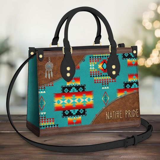 Native American Leather Bag, Crossbody Bag, Woman Shoulder Bag, Gift for girlfriend, Shopping Bag