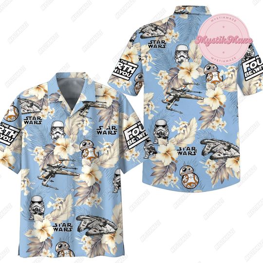 StarWars Hawaiian Shirt, Stormtrooper Button Shirt, StarWars Summer Shirt
