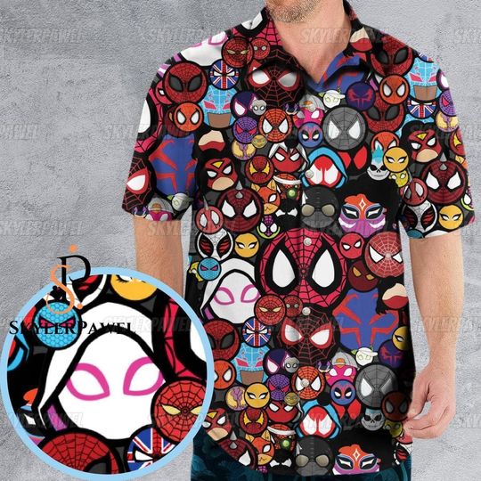 Spider Hawaiian Shirt, Spider-man Shirt, Spider-girl Shirt, Mayday Parker Shirt
