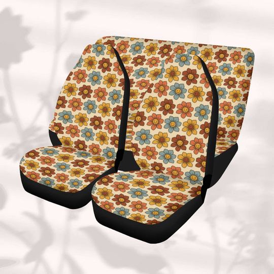 Smiley Flower Seat Cover for Car