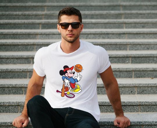 Mickey Basketball T-Shirt, Mickey Mouse Shirt, Basketball Shirt