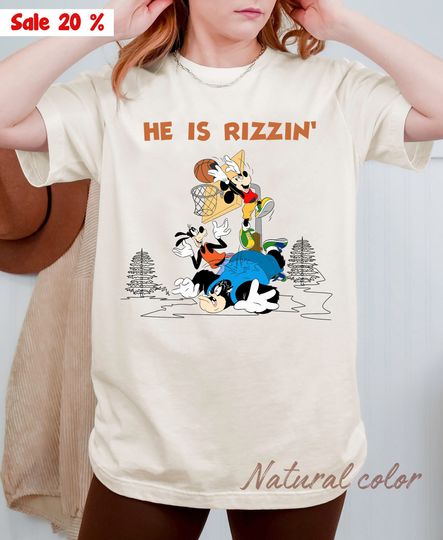 Mickey and Friends - He Is Rizzin' Shirt, Funny Basketball Shirt