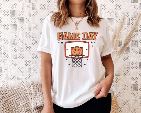 Retro Basketball Shirt, Distressed, Game Day Shirt
