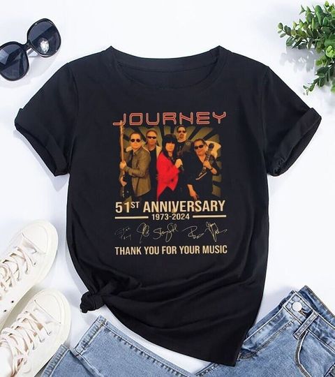 Journey Band 51 Years Signature T-Shirt Tour 2024 T-shirt
