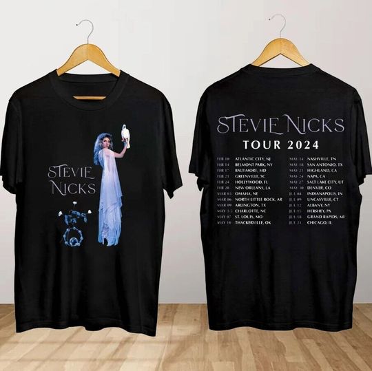 Double Sides Stevie Nicks Tour Live In Concert T Shirt, Unisex Short Sleeve Shirt