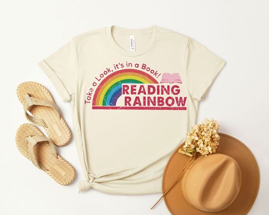 Reading Rainbow Shirt, Retro Librarian Shirt