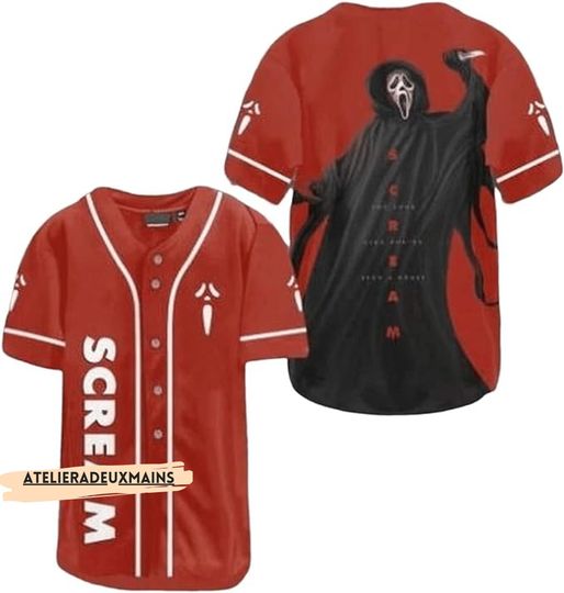 Custom Scream Horror Killer Baseball Jersey Shirt