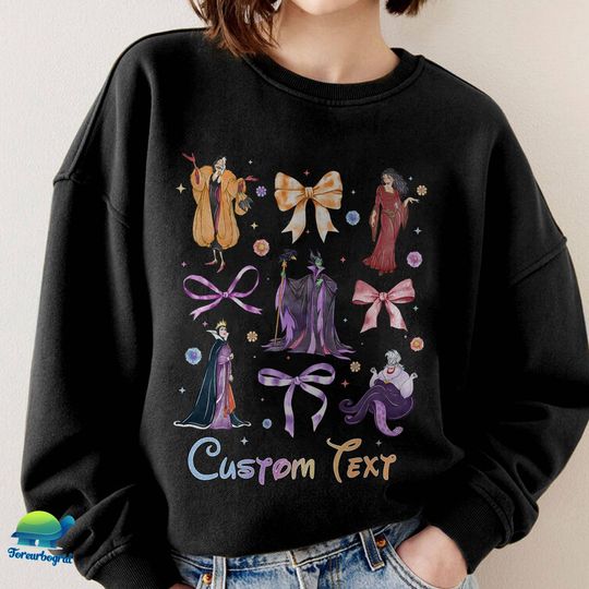 Personalized Coquette Disneytrip Villains Sweatshirt