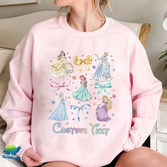 Personalized Disney Princess Coquette Sweatshirt