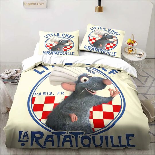 Animated Film Painting Ratatouille Chef Remy Bedding Set
