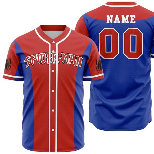 Personalized Spider-Man Baseball Jersey