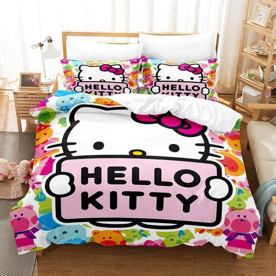 Cute Hello Kitty Bedding Set Comforter Cover