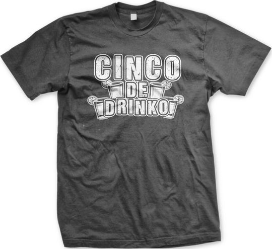 Cinco De Drinko Men's T-shirt, Cinco De Mayo Shirt, Funny Cinco De Mayo T-shirt, Trendy & Funny Men's Drinking T-shirts