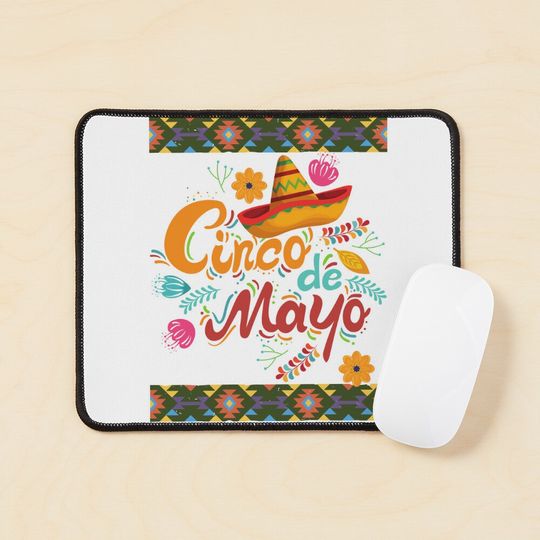Happy Cinco De Mayo Mouse Pad, Mexican Party