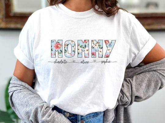 Mother's Day T-Shirt Mommy & Custom Name