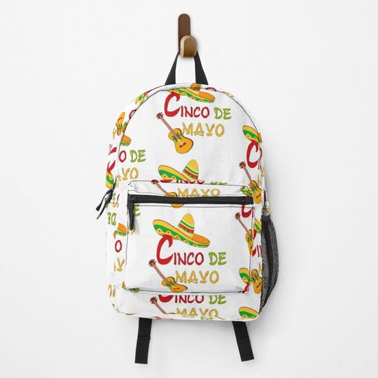 Cinco de mayo with hat and guitar  Backpack
