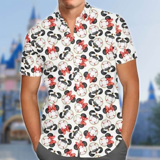 Mouse Life Belt 3D All Over Printed Hawaiian Shirt, Island Cruise Trip Aloha Shir
