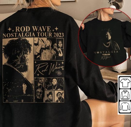 Graphic Rod Wave Nostalgia Tour 2023, Rod Wave Merch Sweatshirt