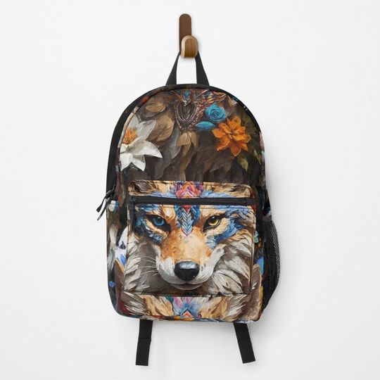 Coyote Oil Painting Backpack
