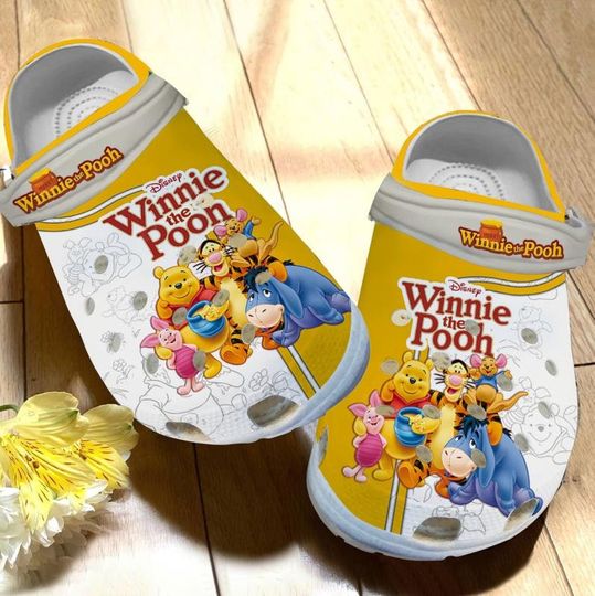 Winnie The Pooh Clogs Shoes, Disney Clogs, Gift For Kids, Gift For Her, Mother Day Gift