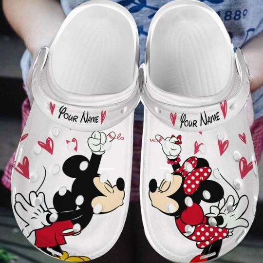 Mickey Minnie Mouse Clogs Shoes, Disney Couple Clogs, Gift For Her, Mother Day Gift