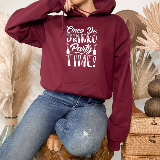 Cinco de Drinko Hoodie, Party Time Hoodie, Cruise Squad 2024 Gift, Fiesta Party Hoodie, Mexican Family Hoodie