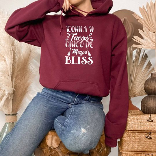Cinco De Mayo Bliss Hoodie, Taco Lover Hoodie, Happy Cinco De Mayo Gift, Family Cinco De Mayo Hoodie, Mexican Vacation, Mexican Family