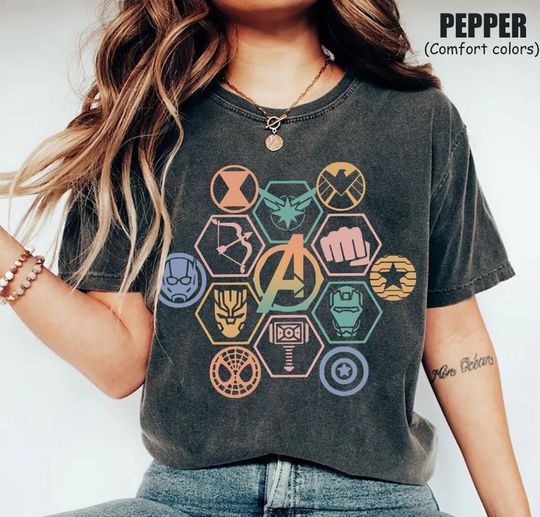 Vintage Avengers Logo Comfort Color Shirt, Marvel Avengers Shirt
