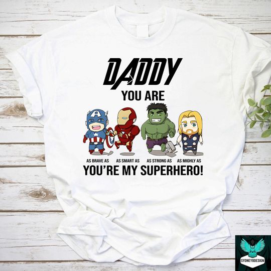 Daddy You Are My Superhero Vintage T-Shirt, Daddy Shirt