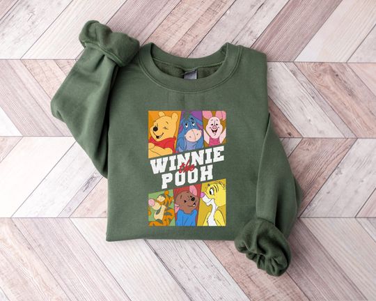 Winnie The Pooh Sweatshirt, Cute Pooh Hoodie