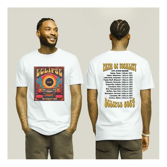 Solar Eclipse 2024 Double-Sided Shirt