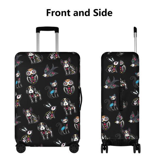 Sugar skull luggage cover, travel luggage cover